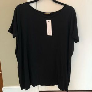 Piko Black Short Sleeve Top